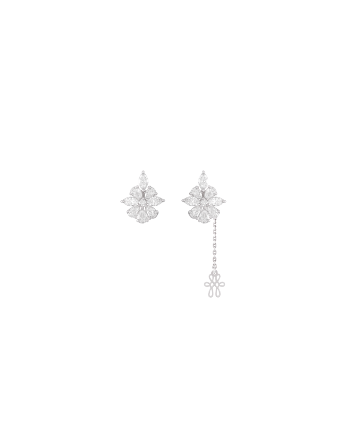 Brinco Flor Diamantes