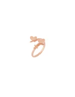 Anel Duas Borboletas Ouro Rose