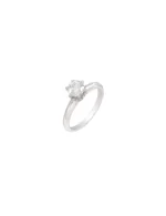 Anel Solitário 0,71ct com Aro de Brilhantes