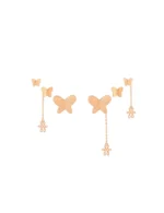 Brinco Borboleta Arredondada Rose P - Imagem 2