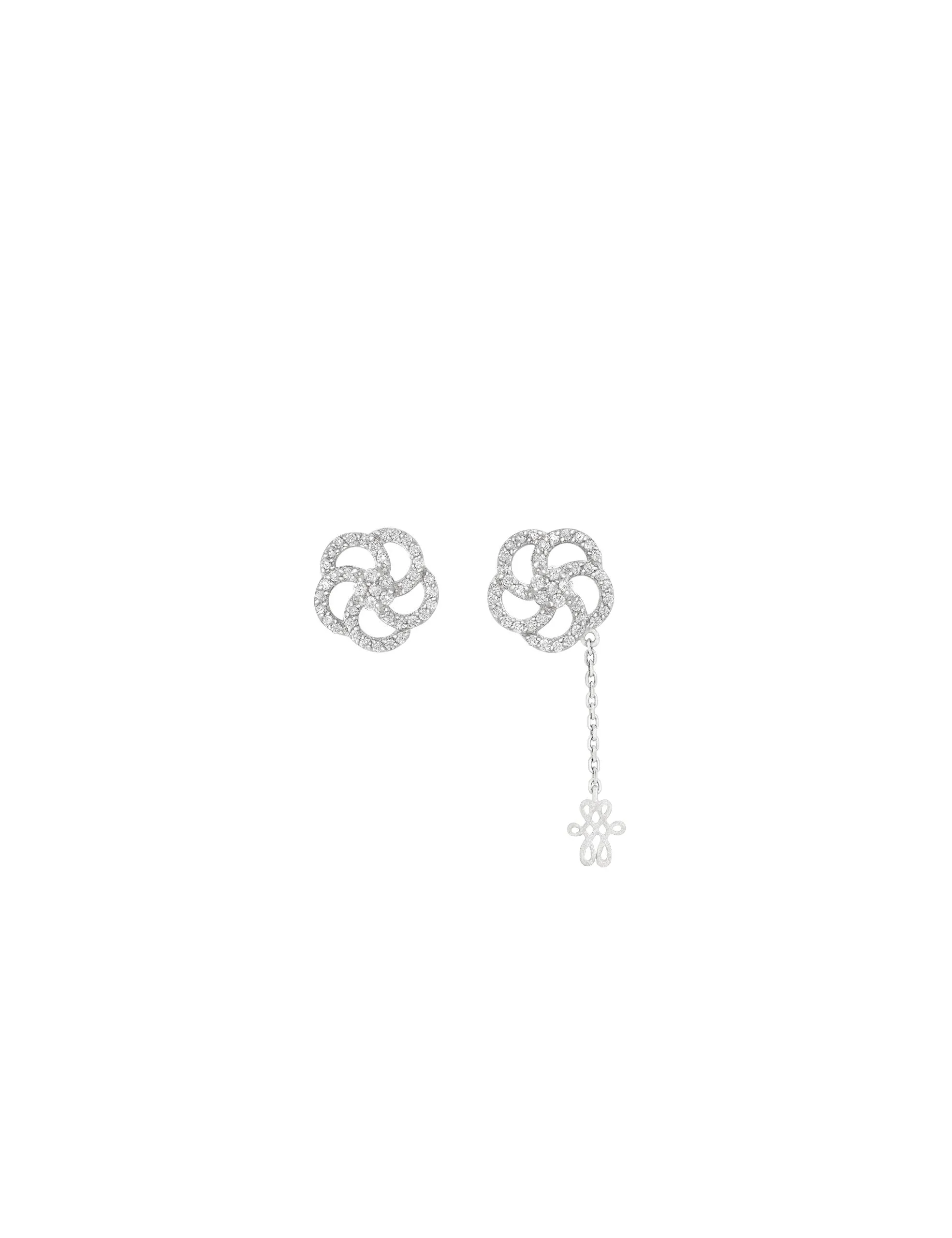 Brinco Buquê G Still Brinco Buquê Ouro Branco G - Imagem 1