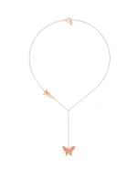 Colar Gravata Borboleta Ranhura Ouro Rose - Imagem 2