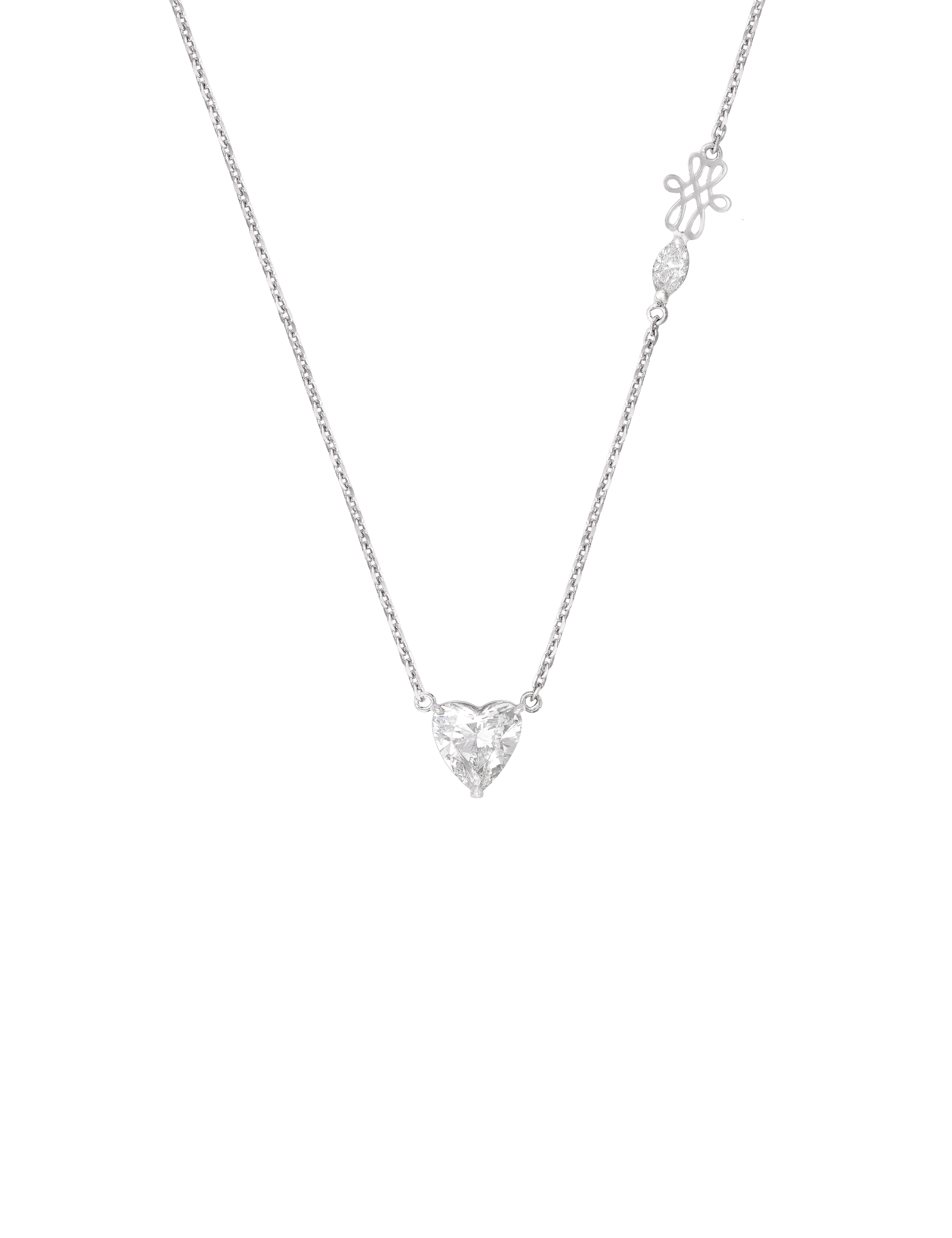 Colar Solitário Diamante Coração Still Colar Diamante Coração 1.26ct - Imagem 1