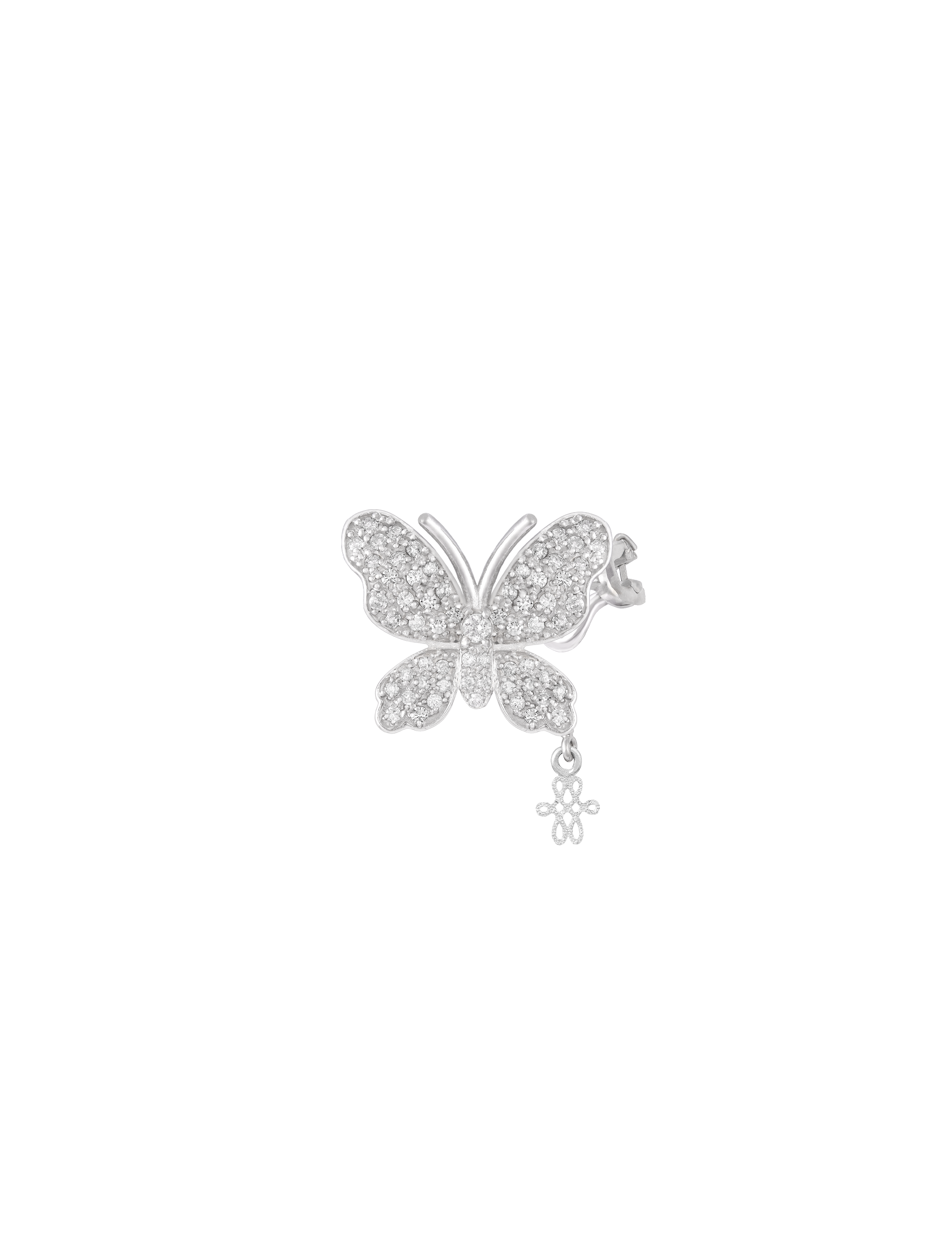 Piercing de Encaixe Borboleta Cravejada Still Piercing Borboleta Brilhantes GG Esquerdo - Imagem 1