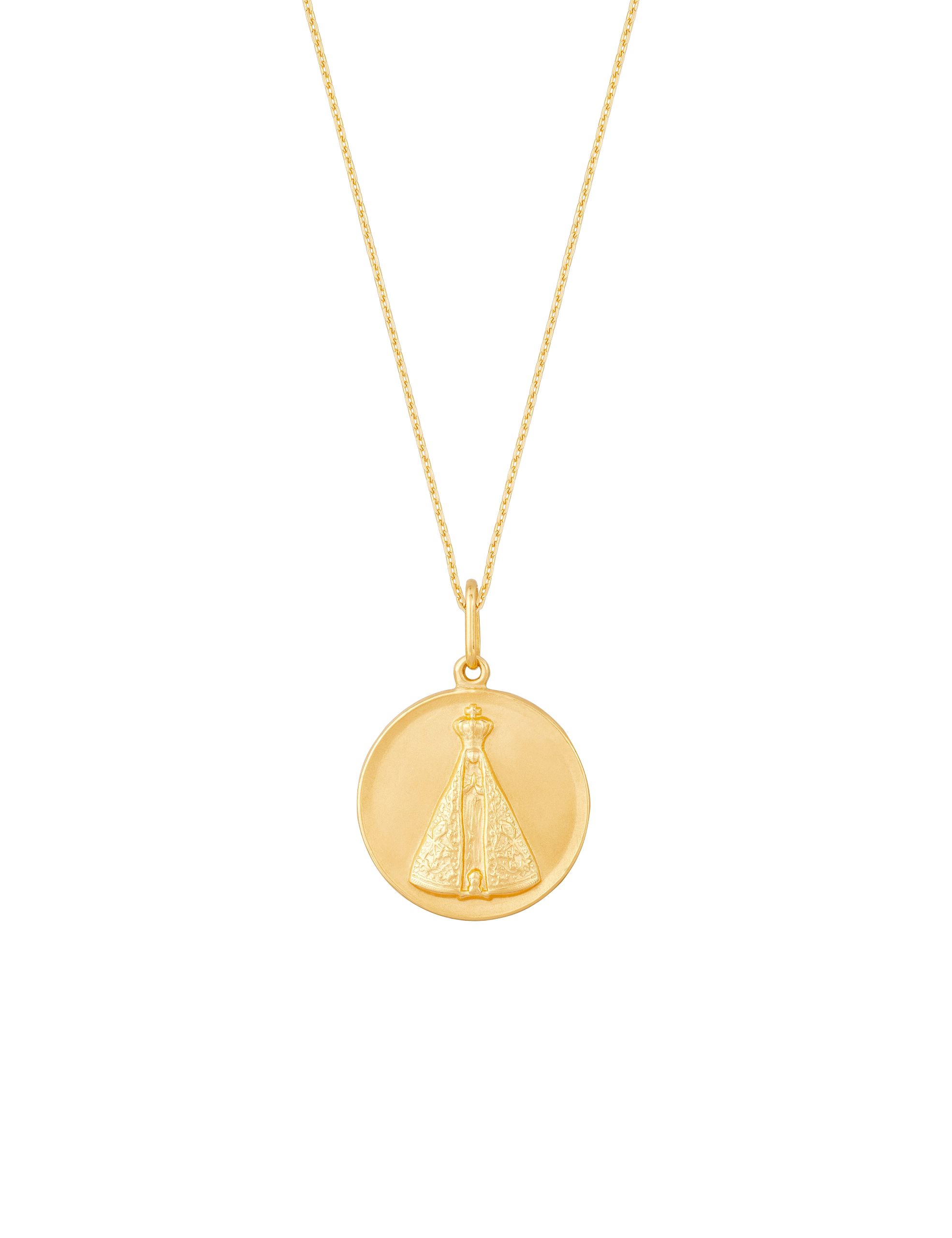 Medalha Nossa Senhora Aparecida Redonda G Still Medalha Nossa Senhora Aparecida Redonda - Imagem 1
