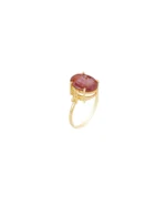 Anel Turmalina Rosa Oval Maior