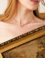 Colar Meia Riviera Memórias Topázio Branco e Diamantes - Imagem 3
