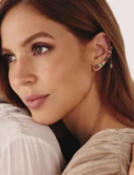 Ear Cuff Turmalinas Mistas Coloridas Direito - Imagem 3