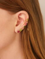Ear Cuff Turmalinas Mistas Coloridas Direito - Imagem 2