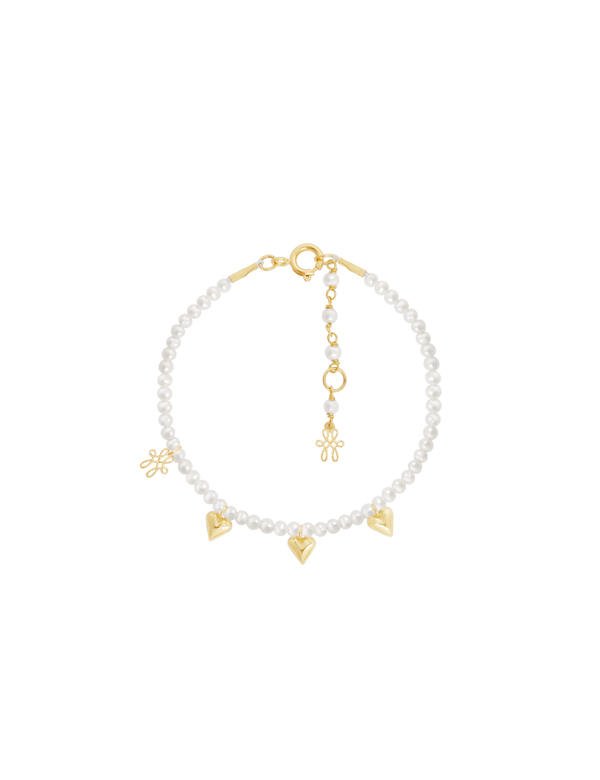 Pulseira Corações e Pérolas Still Pulseira Pérolas e Corações - Imagem 1