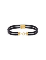 Pulseira Couro Duplo Pulsar Preta