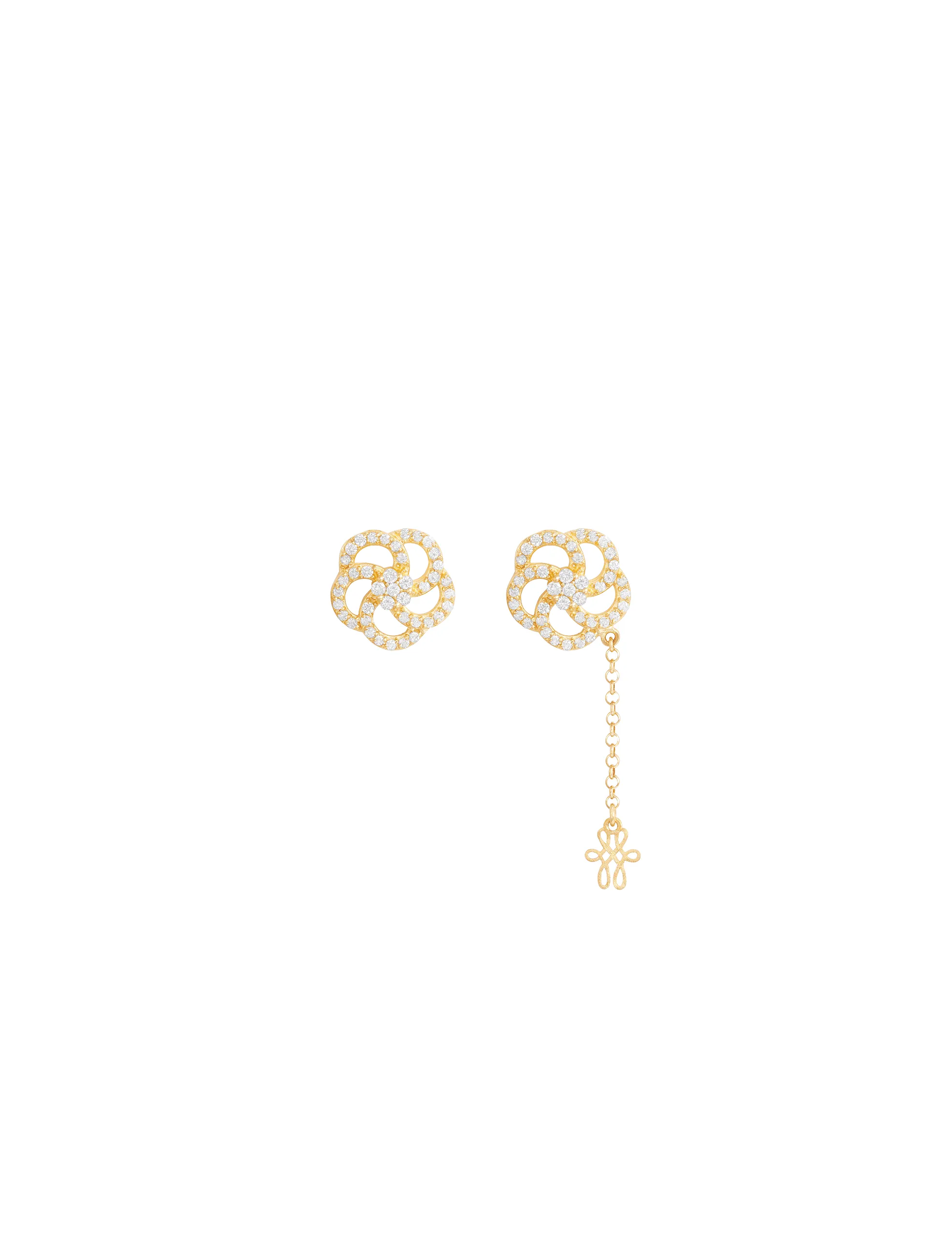 Brinco Buquê Ouro Rose G Still Brinco Buquê Ouro Rose G - Imagem 1