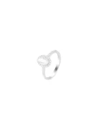 Anel Solitário Oval Central 0,76ct