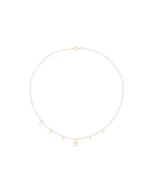 Colar Pérolas com Inicial e Flores - Imagem 2