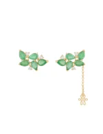 Brinco Earcuff Doce Esmeralda Esquerdo
